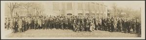[Group Photograph of Men and Women in front of the Waco Public Library]