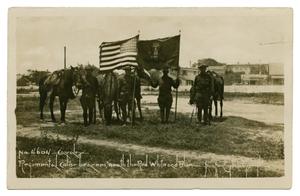 [Photograph of Soldiers Holding Flags]