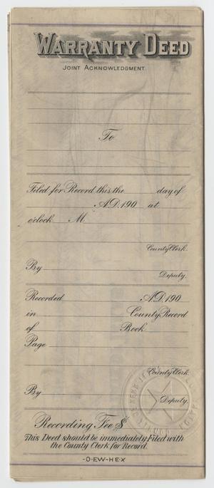 [Warranty Deed from Virginia Leigh to Edward B. Leigh, August 28, 1903]