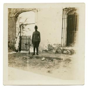 Primary view of object titled '[Photograph of Soldier Standing at Attention]'.