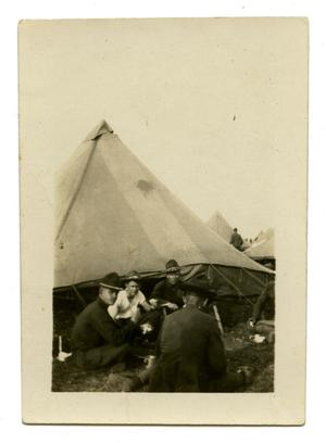[Photograph of Soldiers Outside a Tent]