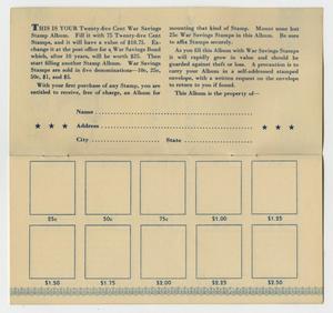 Seven $100 United States Defense Savings Bond Stamp Book, WWII c1942 -  UNUSED 