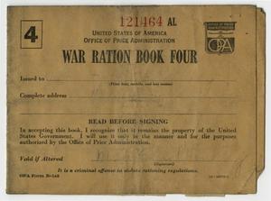 Primary view of object titled 'War Ration Book Four'.