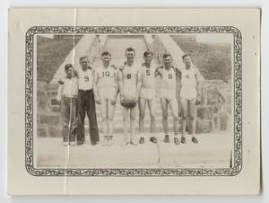 [Photograph of Six Uniformed Basketball Players]