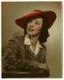 Photograph: [Portrait of Elmer Josephine Wheatly (Dolly) in a Red Hat]