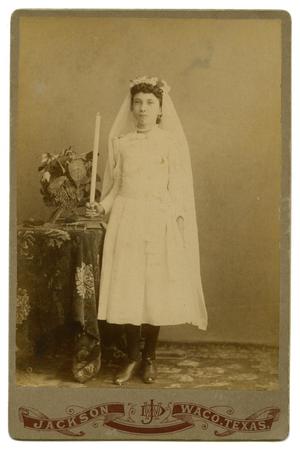 [Portrait of Josephine Bahl in a White Dress]