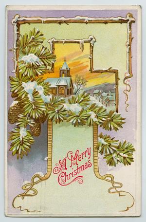 Primary view of object titled '[Christmas Postcard to John Philip Herlin Bahl from Oscar Hessdoerfer, December 23, 1908]'.
