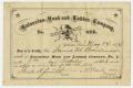 Thumbnail image of item number 1 in: '[Membership Certificate for the Galveston Hook and Ladder Company, No.1]'.