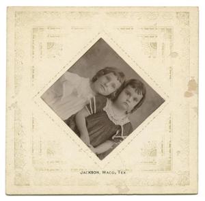Primary view of object titled '[Portrait of Two Young Girls in Dress]'.
