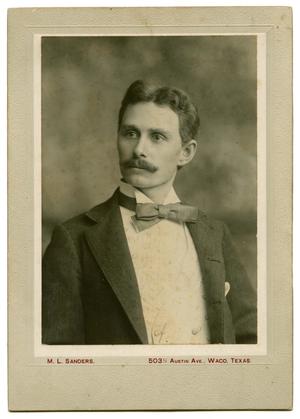 Primary view of object titled '[Portrait of a Man with a Mustache Wearing a Suit]'.