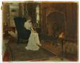 Photograph: [Tinted Photograph of Matilda Alice Sweeney in the Family Room]