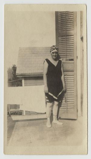 [Photograph of Mary Florence Collins in a Bathing Suit]