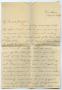 Primary view of [Letter from John K. Strecker, Jr. to Josephine Bahl, August 22, 1896]