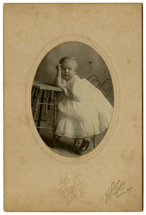 Primary view of object titled '[Portrait of a Baby Leaning in a Chair]'.