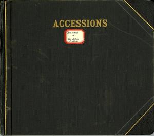 Primary view of object titled 'Abilene Public Library Accessions Book: 1933-1950'.