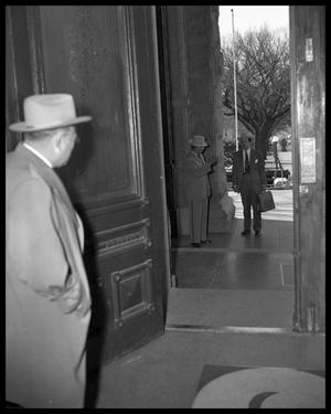 Governor Shivers entering the Capitol