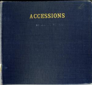 Primary view of object titled 'Abilene Public Library Accessions Book: 1947-1950'.