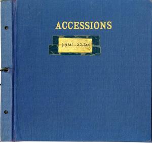 Primary view of object titled 'Abilene Public Library Accessions Book: 1933-1937'.
