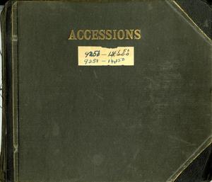 Primary view of object titled 'Abilene Public Library Accessions Book: 1923-1927'.