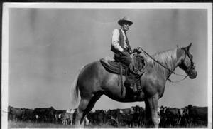 [Photograph of Albert Peyton George on horseback]