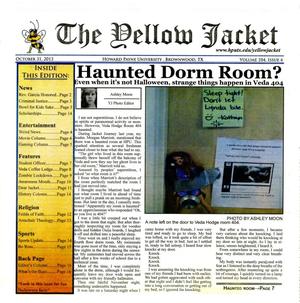 Primary view of object titled 'The Yellow Jacket (Brownwood, Tex.), Vol. 104, No. 4, Ed. 1 Thursday, October 31, 2013'.