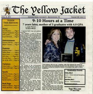 Primary view of object titled 'The Yellow Jacket (Brownwood, Tex.), Vol. 102, No. 12, Ed. 1 Thursday, April 26, 2012'.