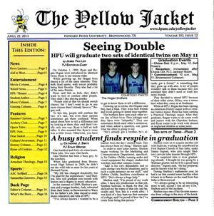The Yellow Jacket (Brownwood, Tex.), Vol. 103, No. 12, Ed. 1 Thursday, April 25, 2013