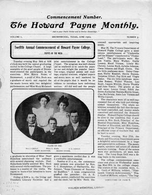 Howard Payne Monthly, Volume 1, Number 3, June 1902