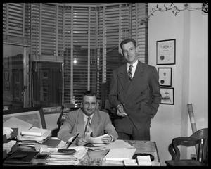 [Two men behind desk, Railroad Commission of Texas, Oil & Gas Division]