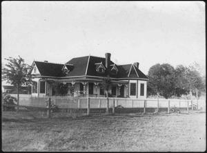 [Photograph of the first George Ranch House]