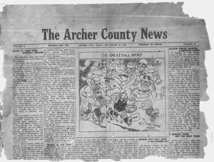 Primary view of object titled 'The Archer County News (Archer City, Tex.), Vol. 13, No. 20, Ed. 1 Friday, September 28, 1923'.