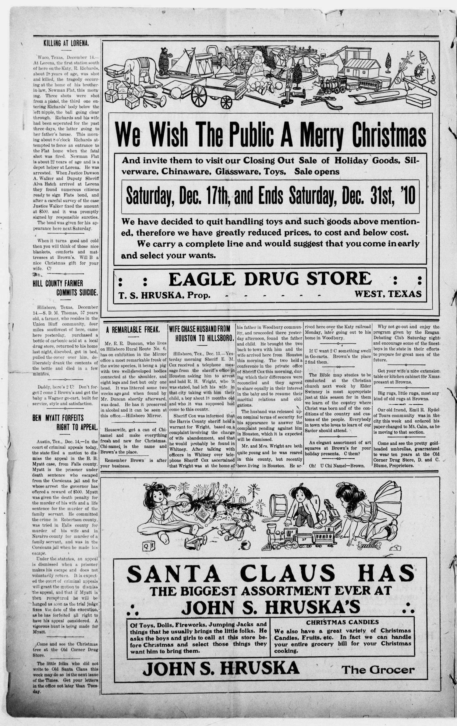 The West Times. (West, Tex.), Vol. 22, No. 44, Ed. 1 Friday, December 16, 1910
                                                
                                                    [Sequence #]: 6 of 12
                                                