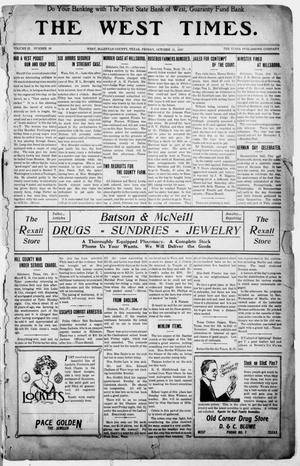 The West Times. (West, Tex.), Vol. 22, No. 36, Ed. 1 Friday, October 21, 1910