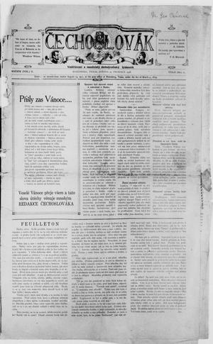 Čechoslovák  (Rosenberg, Tex.), Vol. 2, No. 12, Ed. 1 Wednesday, December 25, 1918