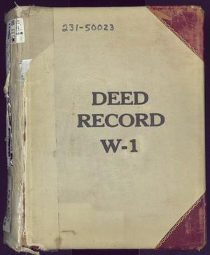 Primary view of object titled 'Travis County Deed Records: Deed Record W1'.
