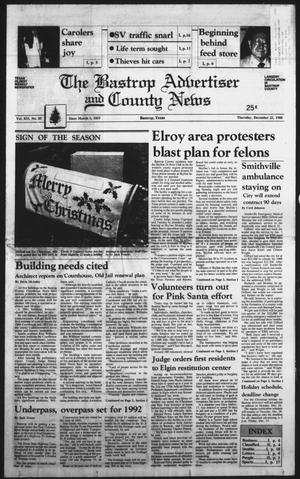 The Bastrop Advertiser and County News (Bastrop, Tex.), Vol. 835, No. 85, Ed. 1 Thursday, December 22, 1988