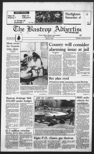 Primary view of object titled 'The Bastrop Advertiser (Bastrop, Tex.), Vol. 139, No. 64, Ed. 1 Saturday, October 10, 1992'.