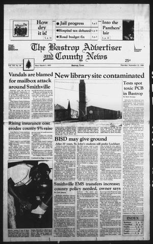The Bastrop Advertiser and County News (Bastrop, Tex.), Vol. 135, No. 59, Ed. 1 Thursday, September 22, 1988