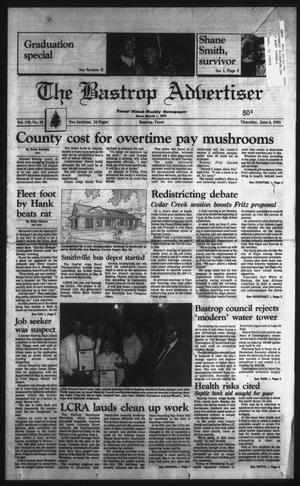 Primary view of object titled 'The Bastrop Advertiser (Bastrop, Tex.), Vol. 138, No. 28, Ed. 1 Thursday, June 6, 1991'.
