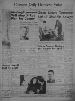Coleman Daily Democrat-Voice (Coleman, Tex.), Vol. 1, No. 112, Ed. 1 Wednesday, March 23, 1949