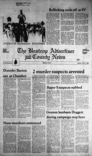 The Bastrop Advertiser and County News (Bastrop, Tex.), Vol. 131, No. 42, Ed. 1 Monday, July 23, 1984