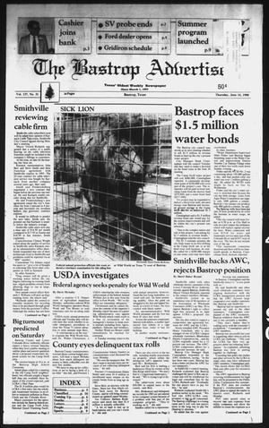 Primary view of object titled 'The Bastrop Advertiser (Bastrop, Tex.), Vol. 137, No. 31, Ed. 1 Thursday, June 14, 1990'.