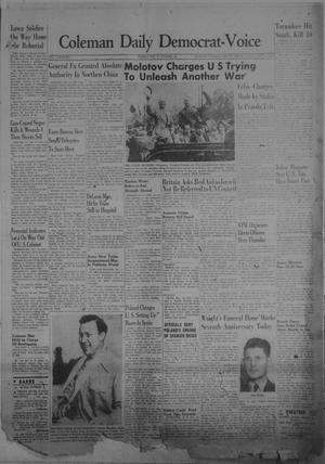 Coleman Daily Democrat-Voice (Coleman, Tex.), Vol. 1, No. 1, Ed. 1 Sunday, November 7, 1948