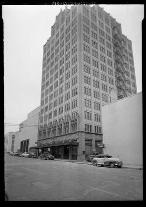 Primary view of object titled '[Norwood Tower and Capital National Bank]'.