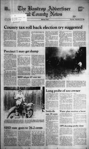 The Bastrop Advertiser and County News (Bastrop, Tex.), Vol. 131, No. 57, Ed. 1 Thursday, September 20, 1984