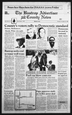 The Bastrop Advertiser and County News (Bastrop, Tex.), Vol. 135, No. 73, Ed. 1 Thursday, November 10, 1988