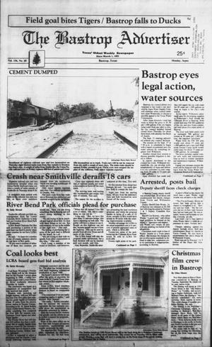 Primary view of object titled 'The Bastrop Advertiser (Bastrop, Tex.), Vol. 136, No. 60, Ed. 1 Monday, September 25, 1989'.