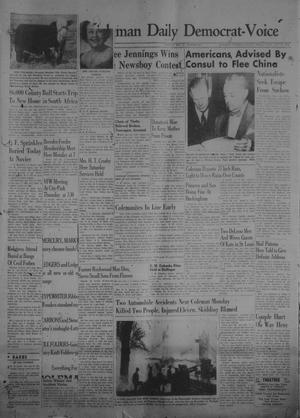 Coleman Daily Democrat-Voice (Coleman, Tex.), Vol. 1, No. 1, Ed. 1 Tuesday, November 16, 1948