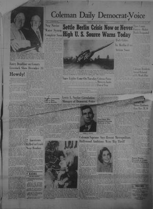 Coleman Daily Democrat-Voice (Coleman, Tex.), Vol. 1, No. 22, Ed. 1 Sunday, November 28, 1948