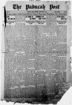 Primary view of object titled 'The Paducah Post (Paducah, Tex.), Vol. 7, No. 17, Ed. 1 Thursday, September 5, 1912'.
